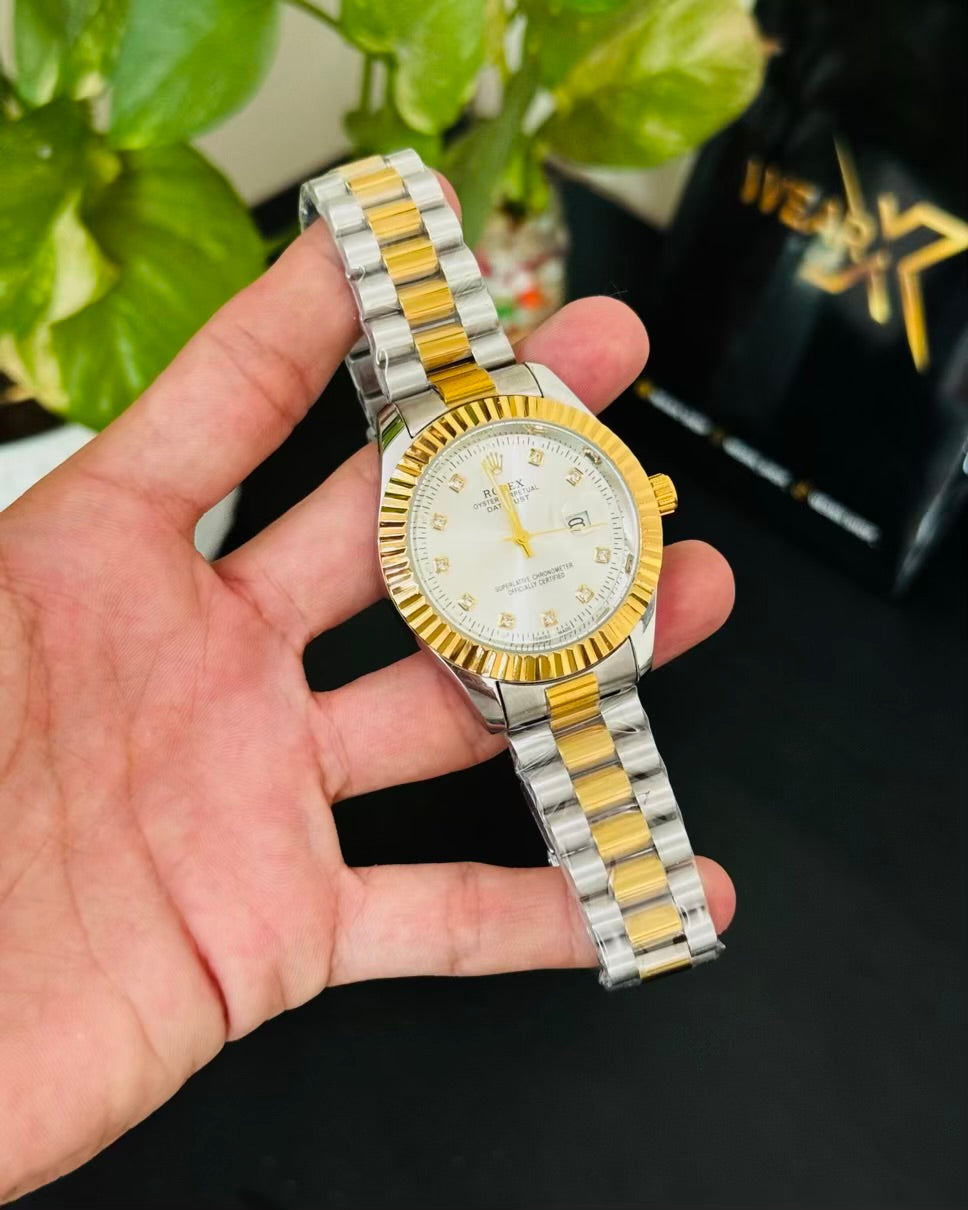 RLX Two-Tone Stainless Steel strap with Taj Lock Rl-04