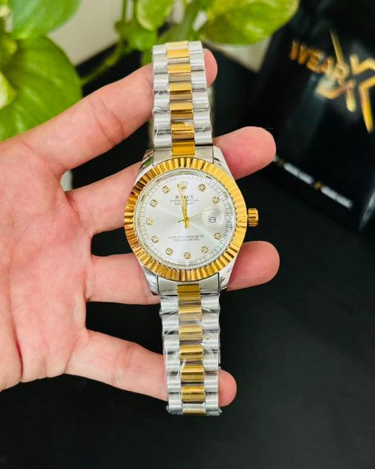 RLX Two-Tone Stainless Steel strap with Taj Lock Rl-04