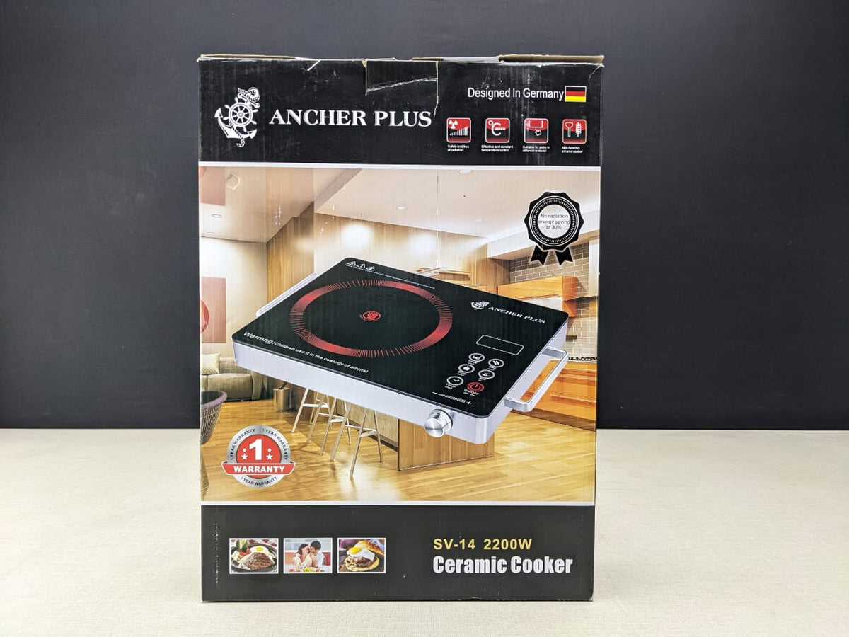 🔥German lot Ancher Plus 2200W Infrared Cooker – Portable Electric Ceramic Hot Plate | Fast Heating | Touch Control |1 year warranty